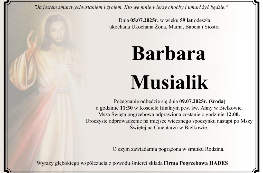 ŚP. BARBARA MUSIALIK