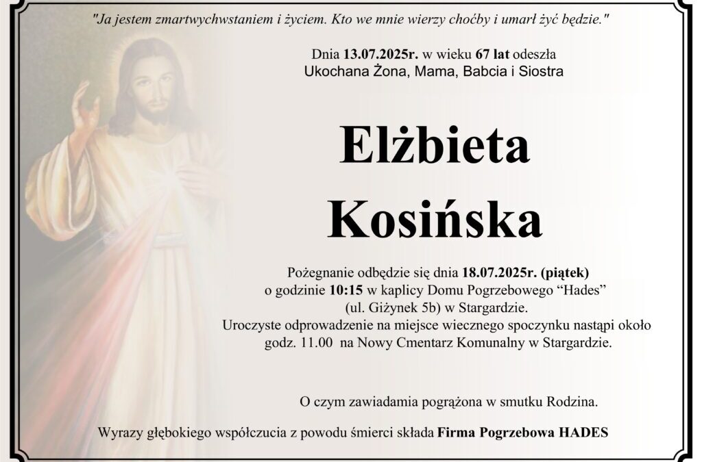 ŚP. ELŻBIETA KOSIŃSKA