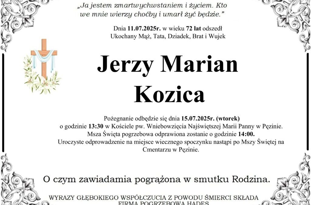 ŚP. JERZY MARIAN KOZICA
