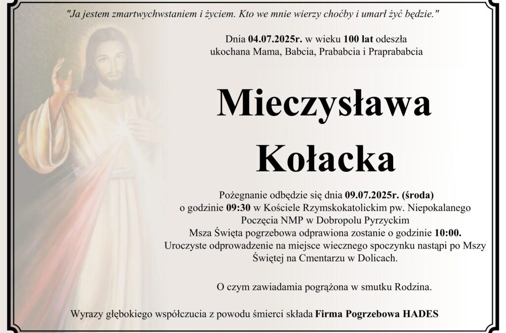 ŚP. MIECZYSŁAWA KOŁACKA