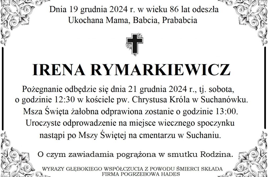 Ś.P. Irena Rymarkiewicz