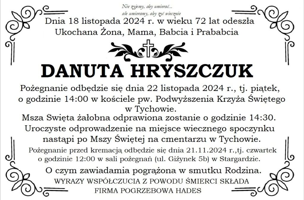 Ś.P. Danuta Hryszczuk